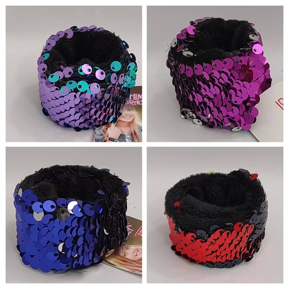 Lot of 10 Shimmer Bracelet As Seen On TV by Tekno New Violet, Purple, Blue, Red